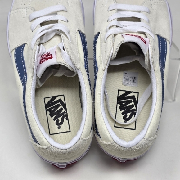 Vans Unisex Classic White Navy Suede SK8-Low Athletic Shoes Men 5.5 Women 7 New main image 4